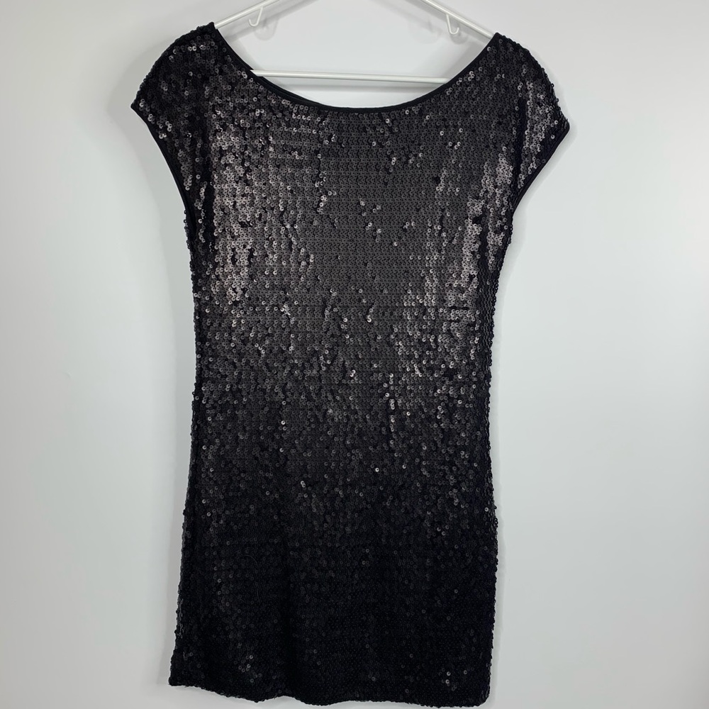 Lauren Conrad Sequin Dress 2 Black Shirt Slv NEW